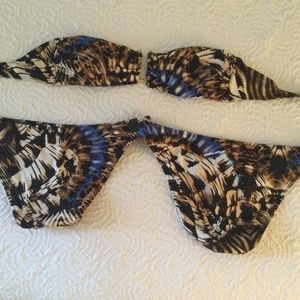 CYN & LUCA Bikini, animal print, twofer bottoms